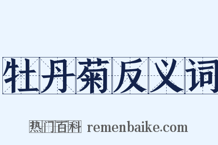 牡丹菊反义词是什么意思的图片